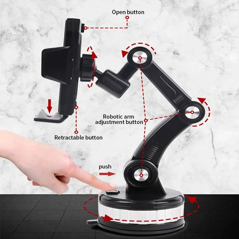 ONE BUTTON POP UP SUCTION CUP PHONE HOLDER