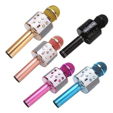 WS858 Wireless Bluetooth Karaoke Microphone ,Portable karaoke wireless microphone for Home Party Birthday