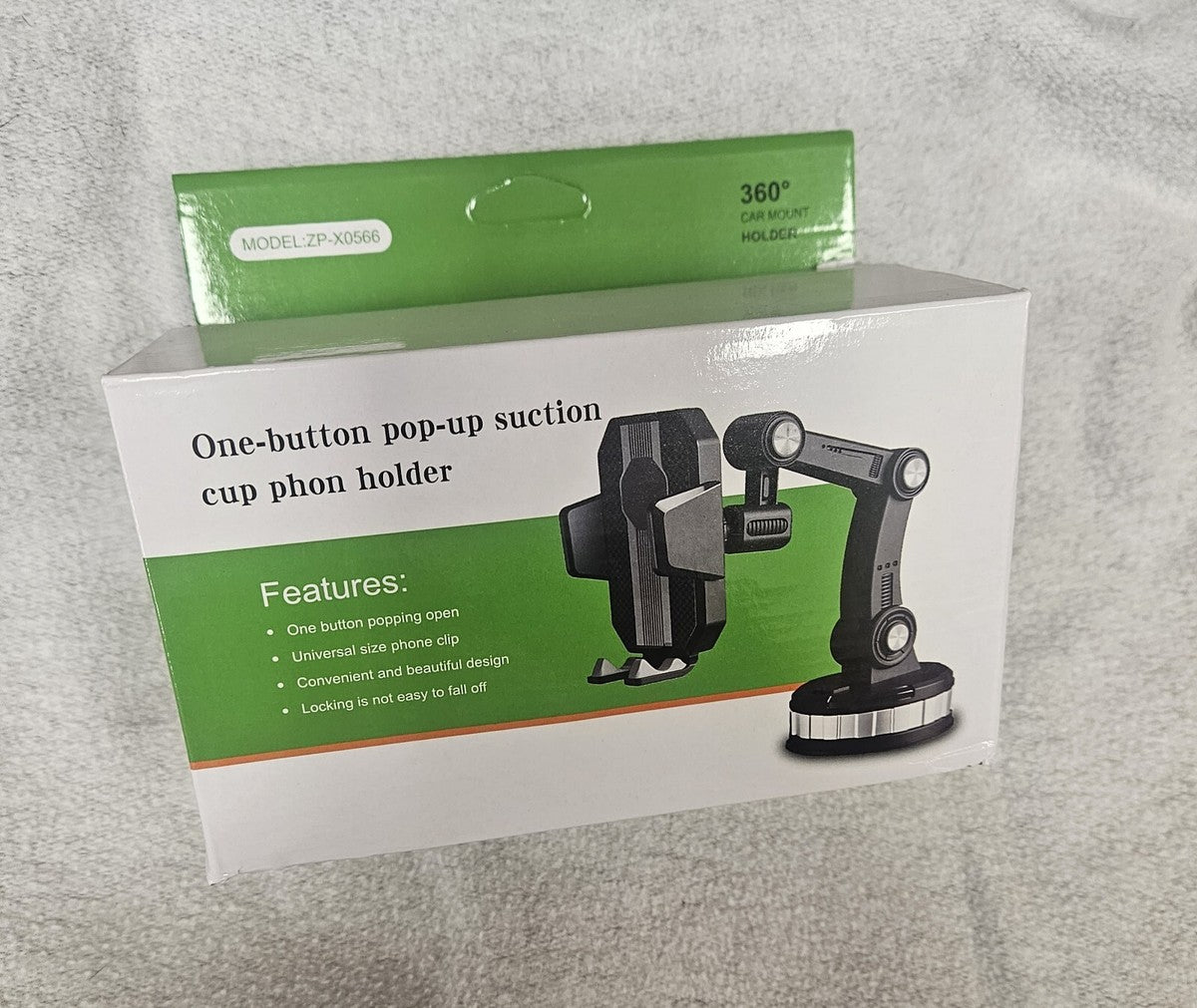 ONE BUTTON POP UP SUCTION CUP PHONE HOLDER